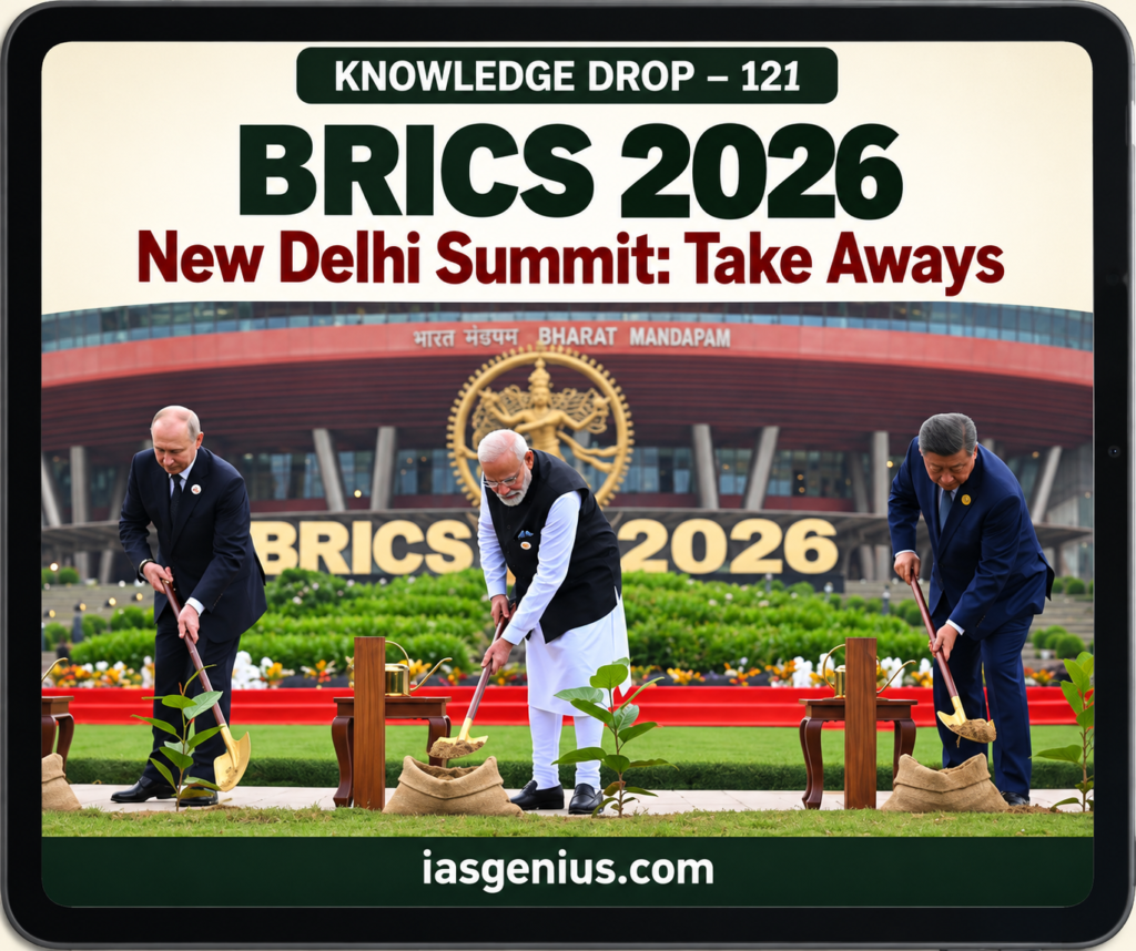 🧠 Knowledge Drop-121 | BRICS 2026: New Delhi Summit Takeaways | Wisdom Drop-121: Mains Essay